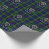 MacThomas Scottish Clan Tartan & Crest Geschenkpapier (Ecke)