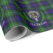 MacThomas Scottish Clan Tartan & Crest Geschenkpapier (Rolleneckpunkt)