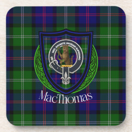 MacThomas Scottish Clan Tartan & Crest Getränkeuntersetzer