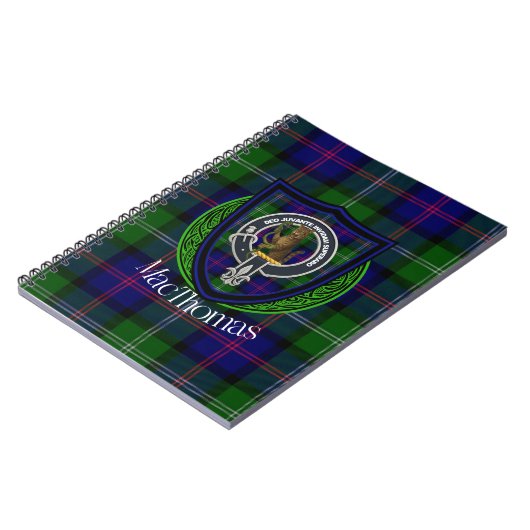 MacThomas Scottish Clan Tartan & Crest Notizblock (Linke Seite)