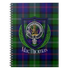 MacThomas Scottish Clan Tartan & Crest Notizblock