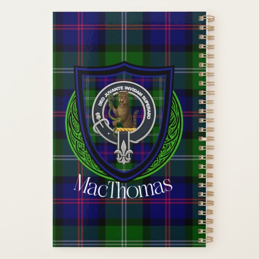 MacThomas Scottish Clan Tartan & Crest Planer (Rückseite)