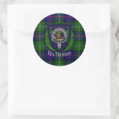 MacThomas Scottish Clan Tartan & Crest Runder Aufkleber (Tasche)