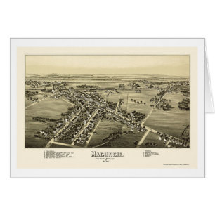 Macungie, panoramische Karte PAs - 1893