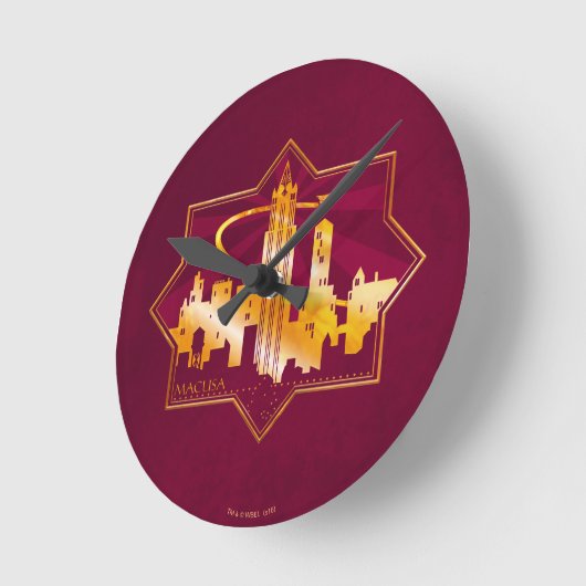 MACUSA™ Grafik-Abzeichen Runde Wanduhr (Winkel)