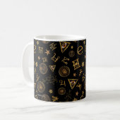 MACUSA™ Magic Symbols und Wappen Muster Kaffeetasse (Vorderseite Links)