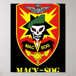 Macv-sog Army Unit Small Patch Vollfarbiges Vietna Poster