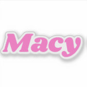 Macy Aufkleber (Vorderseite)