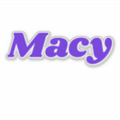 Macy Aufkleber (Vorderseite)