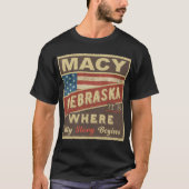 MACY, NE, hier beginnt meine Geschichte T-Shirt (Vorderseite)