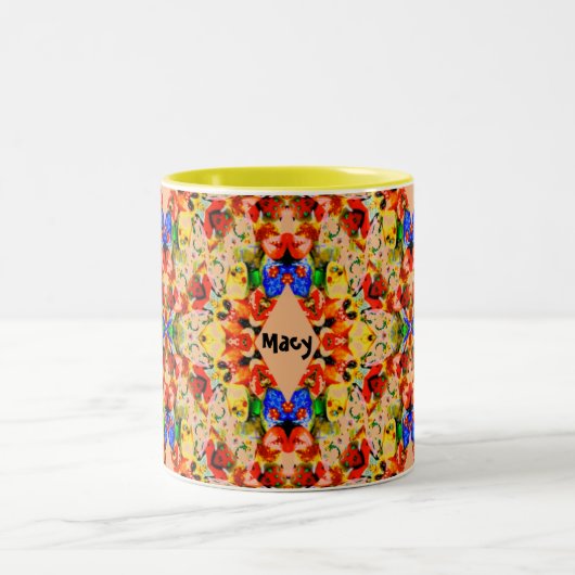 MACY ~ Personalisierte Weihnachtsfeier ~ Zweifarbige Tasse (Mittel)
