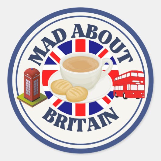 Mad About Britain Sticker (Vorderseite)