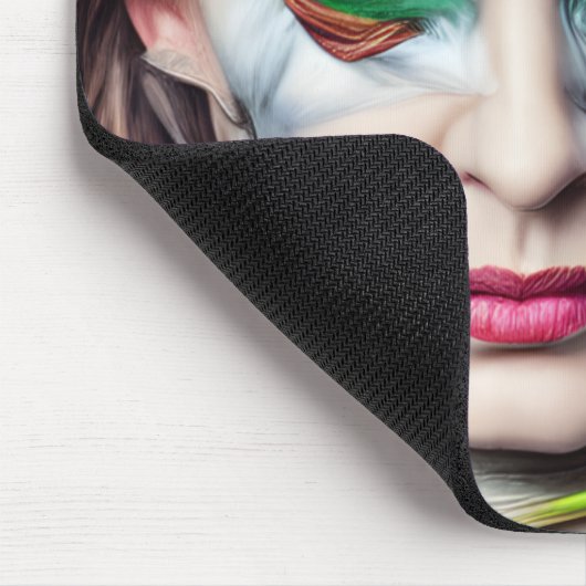 Mad AI Generated Hatter Alice Themed Mousepad (Ecke)