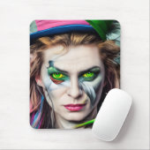 Mad AI Generated Hatter Alice Themed Mousepad (Mit Mouse)