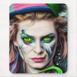 Mad AI Generated Hatter Alice Themed Mousepad