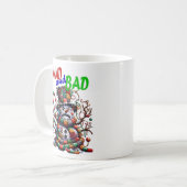Mad and Bad, grumpy funny Snowman, fantasy art Kaffeetasse (Vorderseite Links)