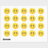 Mad & Angry Emoji Face Stickers (Blatt)