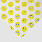 Mad Angry Grumpy Yellow Emoji Pattern Seidenpapier (Ausschnitt)