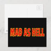 MAD AS HELL POSTKARTE (Vorne/Hinten)