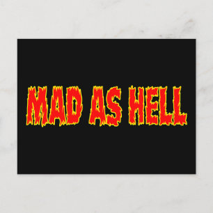 MAD AS HELL POSTKARTE