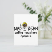 Mad Bean Logo Postkarte (Stehend Vorderseite)