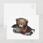 Mad Bear Chainsaw Postkarte (Vorne/Hinten)