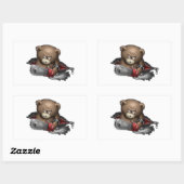 Mad Bear Chainsaw Rechteckiger Aufkleber (Blatt)