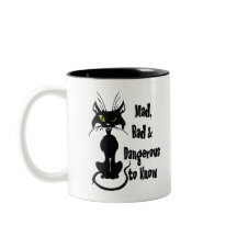 Mad, böse & gefährlich zu wissen, schwarze Katze