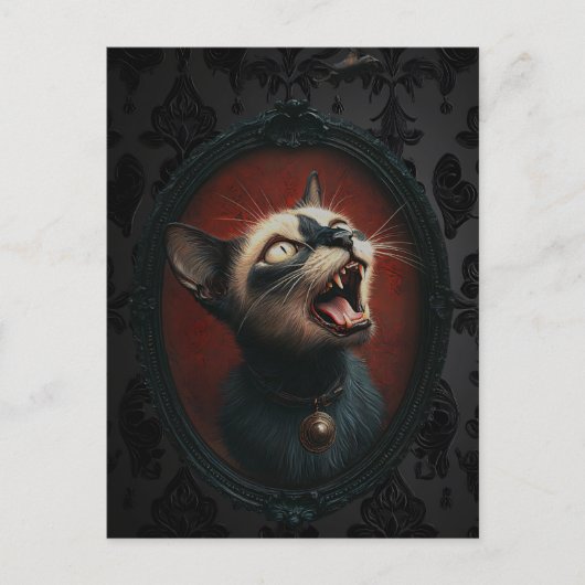 Mad Cat Holiday Postkarte (Vorderseite)