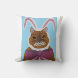 Mad Cat in Bunny Ears Easter  Kissen