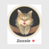Mad Cat Painting - Niedliche Original Cat Art Aufkleber (Blatt)