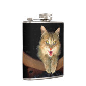 Mad Cat Painting - Niedliche Original Cat Art Flachmann (Rechts)