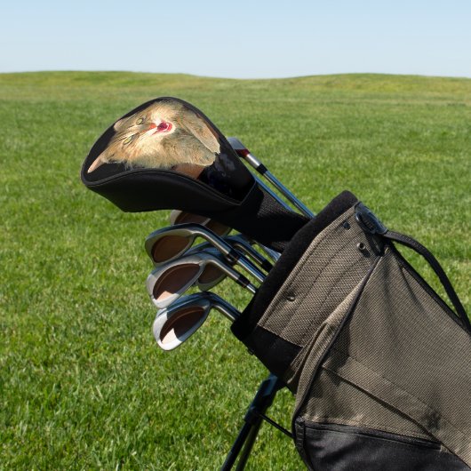 Mad Cat Painting - Niedliche Original Cat Art Golf Headcover (In SItu)