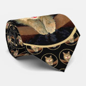 Mad Cat Painting - Niedliche Original Cat Art Krawatte (Gerollt)