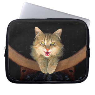 Mad Cat Painting - Niedliche Original Cat Art Laptopschutzhülle