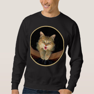 Mad Cat Painting - Niedliche Original Cat Art Sweatshirt
