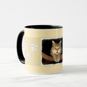 Mad Cat Painting - Niedliche Original Cat Art Tasse