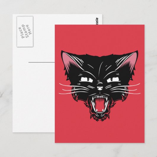 Mad Cat Postcard Postkarte (Vorne/Hinten)