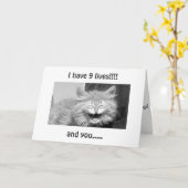 MAD CAT SAYS GENIESSEN SIE IHREN ÜBER DEN HILL GEB KARTE (Gelbe Blume)