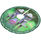 Mad Cat Scientists vermischen Purfect Meowy Catmas Polyester Weihnachtsbaumdecke (Schrägansicht)