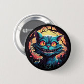 Mad Cheshire Cat Alice im Wunderland Button (Vorne & Hinten)