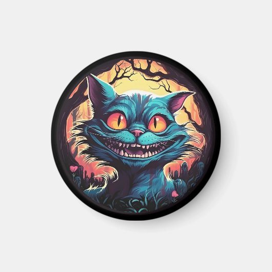 Mad Cheshire Cat Alice im Wunderland Magnet (Vorne)