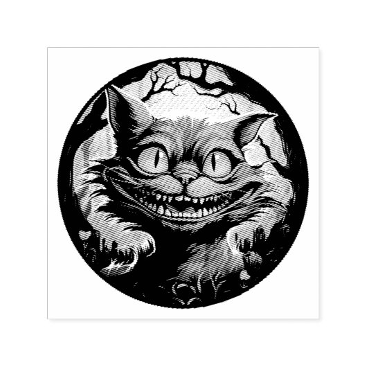 Mad Cheshire Cat Alice im Wunderland Permastempel (Design)