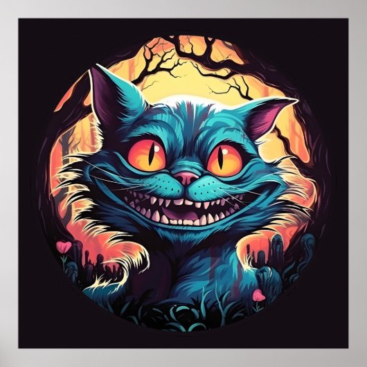 Mad Cheshire Cat Alice im Wunderland Poster (Vorne)