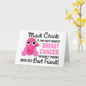 Mad Chick 2 Best Friend Breast Cancer Karte (Gelbe Blume)
