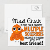 Mad Chick 2 Best Friend Multiple Sklerose MS Postkarte (Vorne/Hinten)