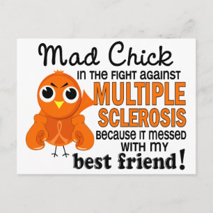 Mad Chick 2 Best Friend Multiple Sklerose MS Postkarte