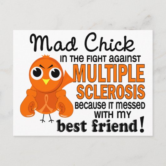 Mad Chick 2 Best Friend Multiple Sklerose MS Postkarte (Vorderseite)