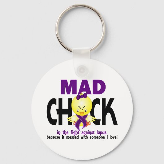 Mad Chick im Kampf Lupus Schlüsselanhänger (Vorderseite)
