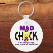 Mad Chick im Kampf Lupus Schlüsselanhänger (Vorderseite)